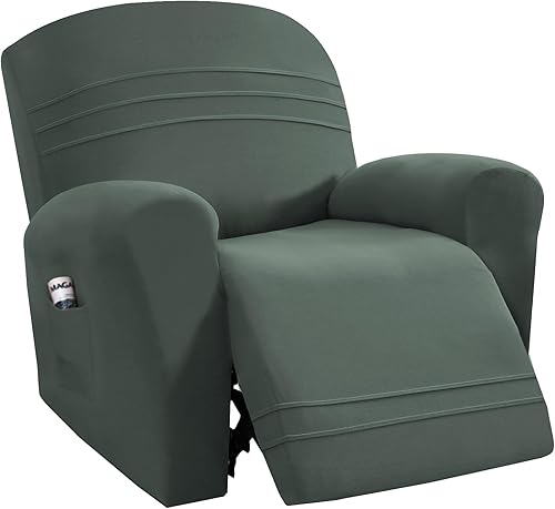 H.VERSAILTEX Nueva versión 2024, fundas para sillas reclinables, fundas elásticas para sofá reclinable de 1 cojín, fundas de muebles, fundas de