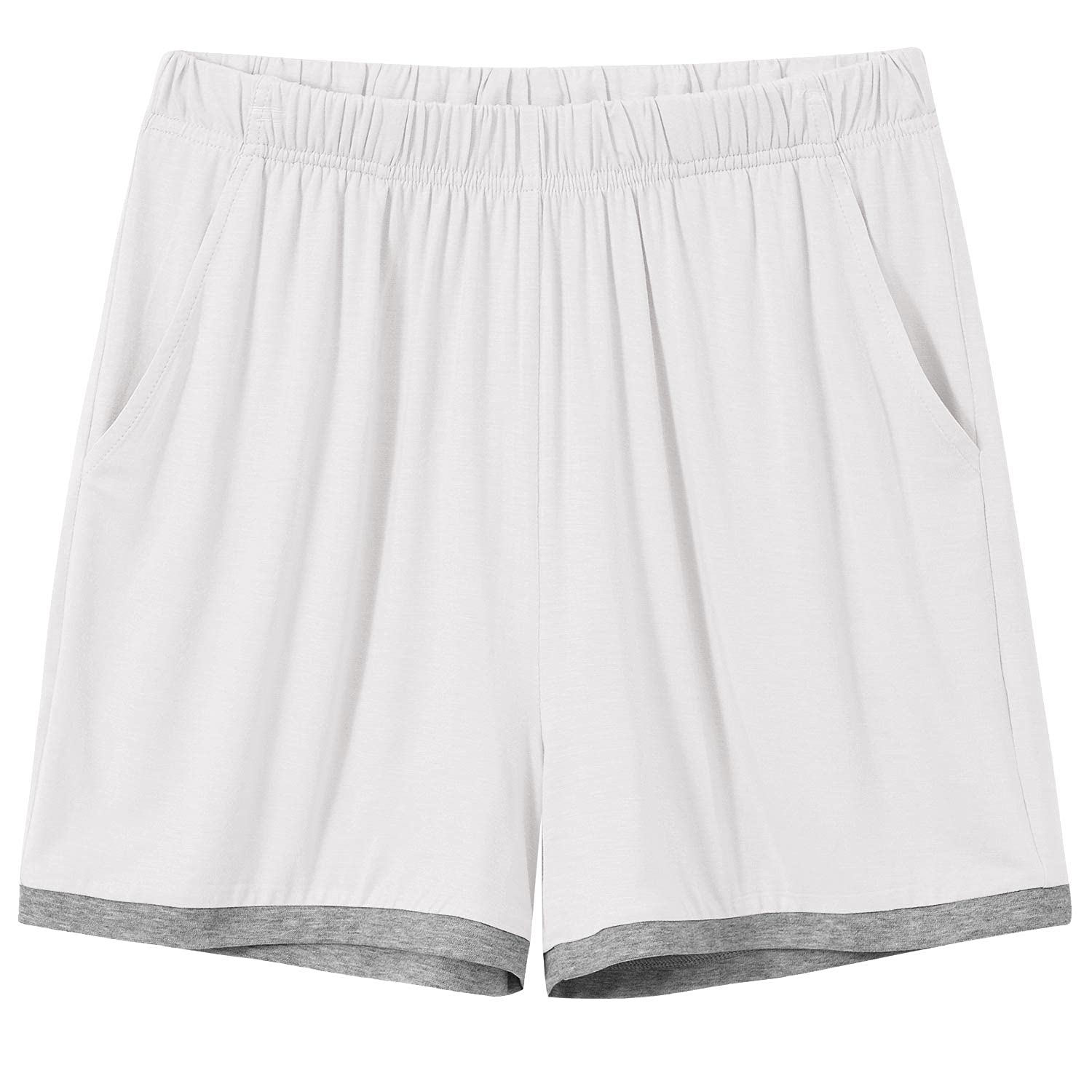 MoFiz Femme Ensembles de Pyjama Été Doux Vêtements de Nuit Col V Manche Courte Haut et Shorts avec Poches