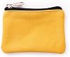 Small Canvas Coin Purse Holder Wallet Zip Pouch Money Purses Bag for Women Men Kids Yellow