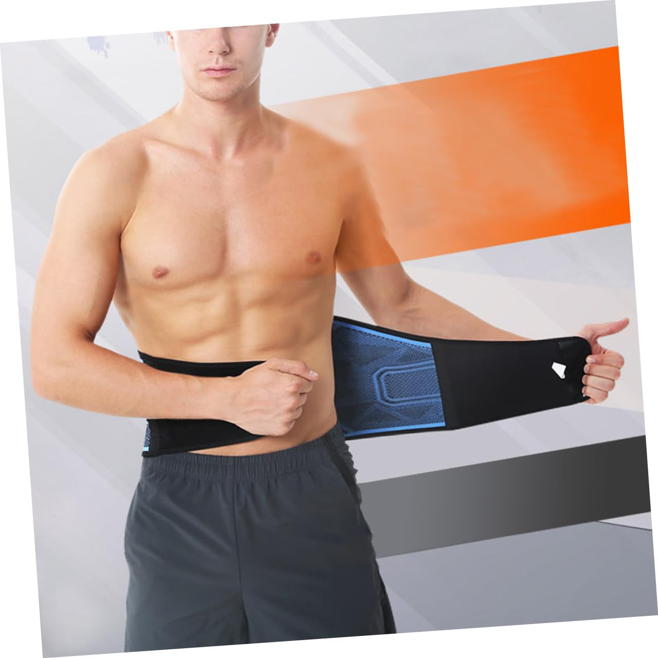 Baluue Waist Support Belt Sports Waist Belt Pelvic Support Elastic Pain Relief Posture Improvement Hook and Loop Closure Suitable for Sports