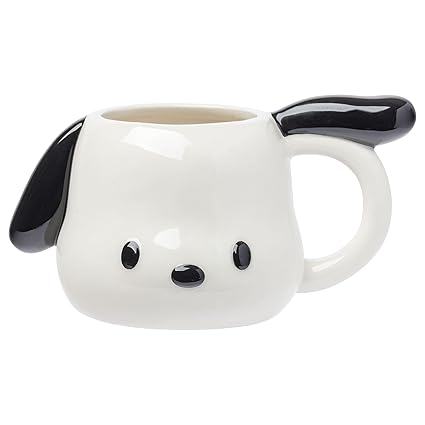 Silver Buffalo Sanrio Hello Kitty and Friends Pochacco Ceramic 3D Sculpted Mug, 20 Ounces