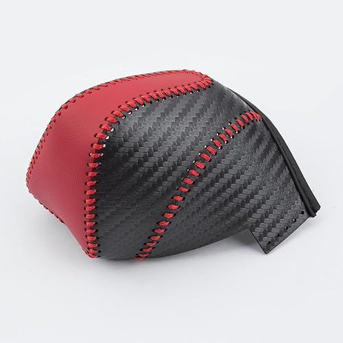 Miniatura 5 de JINZHAO Cubierta de cuero para pomo de palanca de cambios para Subaru Crosstrek Forester Impreza Legacy Outback Accesorios (B)