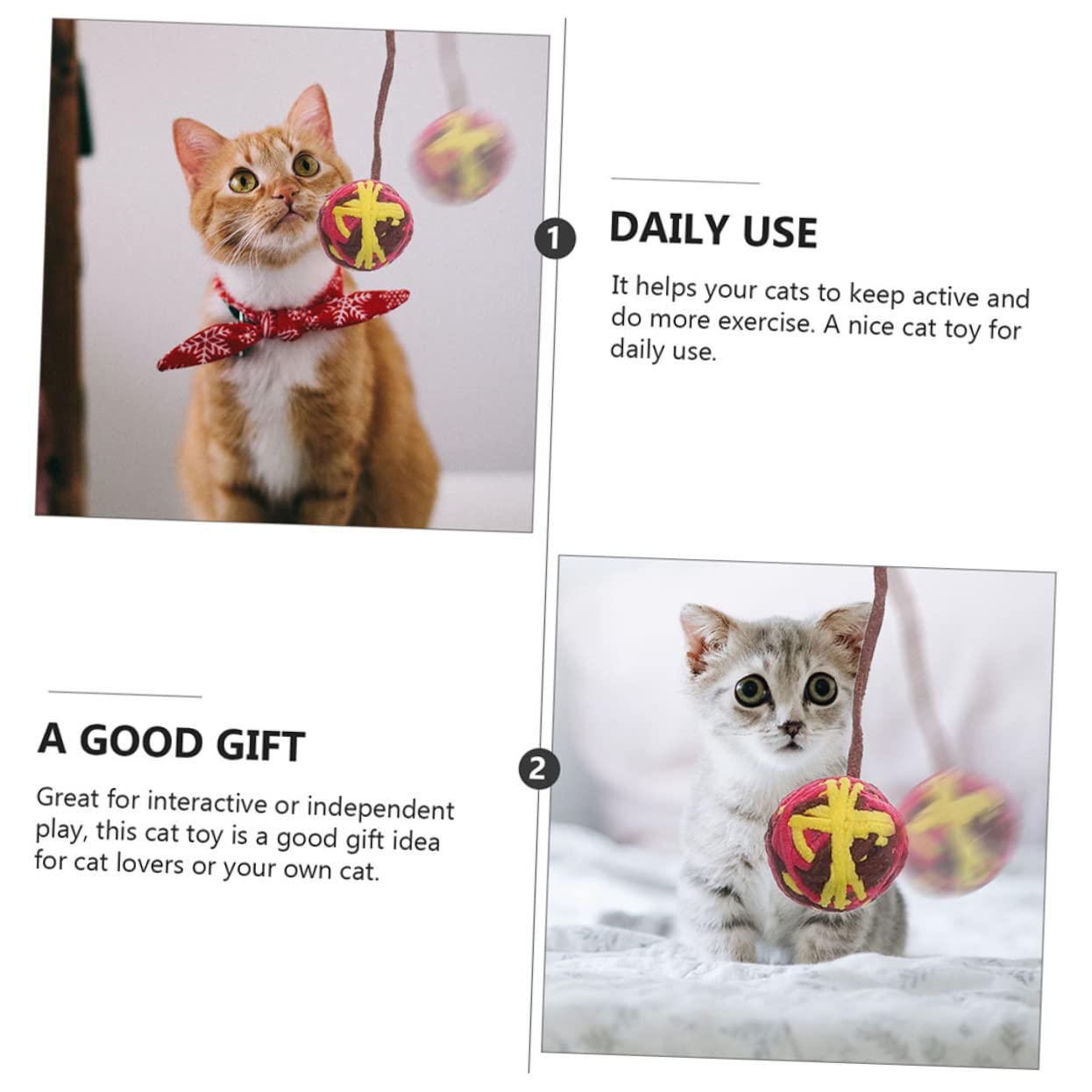 SUPVOX 25pièces Balles Colorées avec Clochettes pour Chats Jouets Portables Amusants pour Chatons Et Accessoires De Jeu pour Chats Style Mixte
