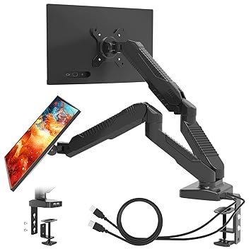JOY Worker Dual Monitor Arm, Height Adjustable Dual Monitor Mount, 15