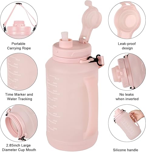 Miniatura 85 de E-Senior Botella de agua plegable sin BPA – Botella de agua plegable de 20 oz para botellas de viaje deportivas con triple a prueba de fugas, ligera