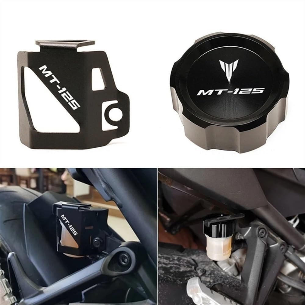 Osłona płynu hamulcowego motocykla dla Ya&maha MT125 MT 125 MT-125 2008-2019 Motocykl CNC Tylna pokrywa zbiornika płynu hamulcowego pokrywa cylindra osłona ochronna