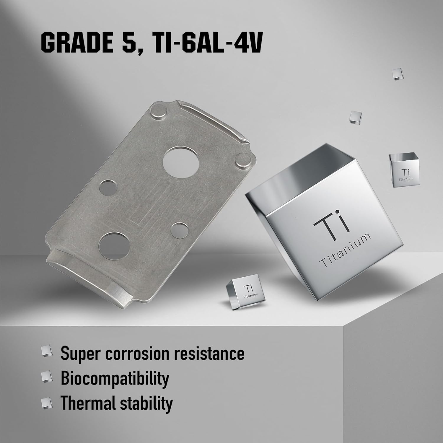 ohhunt Titanium Adapter Plate Compatible with Holosun 407C/507C/508T Trijicon RMR/SRO for Smith & Wesson MP 2.0 Optics Ready/CORE