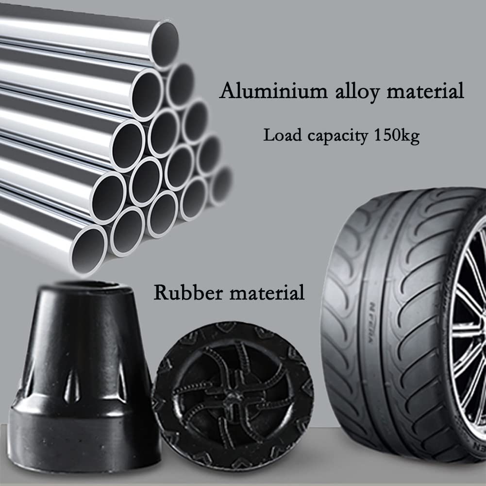 Składana kula, składane kule przedramienia dla dorosłych, regulowane kule ze stopu aluminium, medyczne kule do chodzenia dla osób starszych lub rehabilitacji pooperacyjnej (kolor: szary)