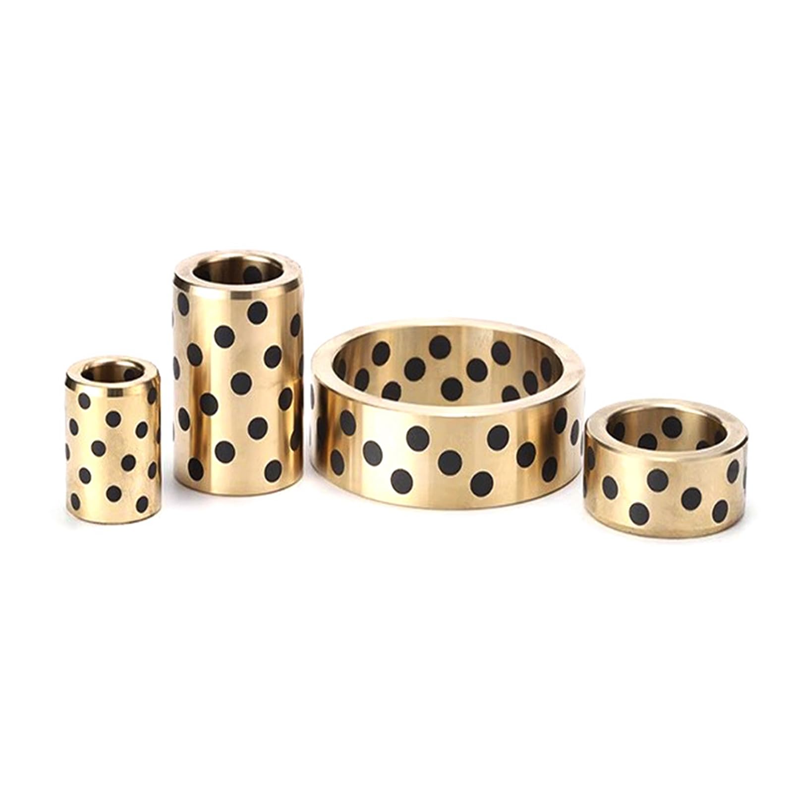 4 Stück, Innendurchmesser 6–14 mm, Außendurchmesser 10–20 mm, Messingbuchsen, ölfreie, selbstschmierende Messinglagerbuchsen,4 Stück,14x20x12mm