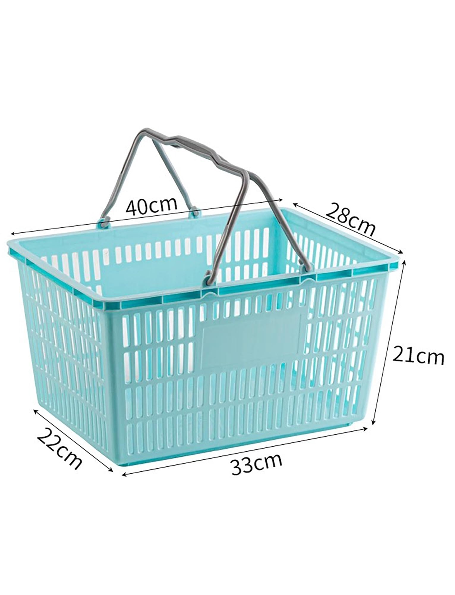 Cestini pieghevoli in plastica con manici, confezione da 8 contenitori resistenti per generi alimentari, lavanderia, picnic e organizzazione della casa