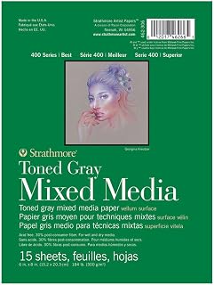 Strathmore Toned Mixed Media Paper Toned Grey 6"X8"-15 Sheets -62462306