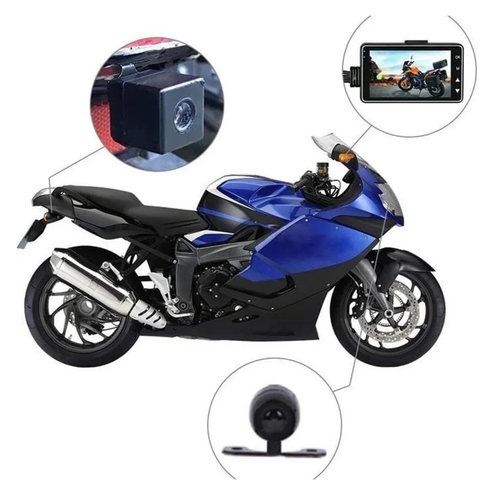 Enregistreur de conduite de moto, double objectif, for scooter électrique, double enregistrement avant et arrière, caméra haute définition
