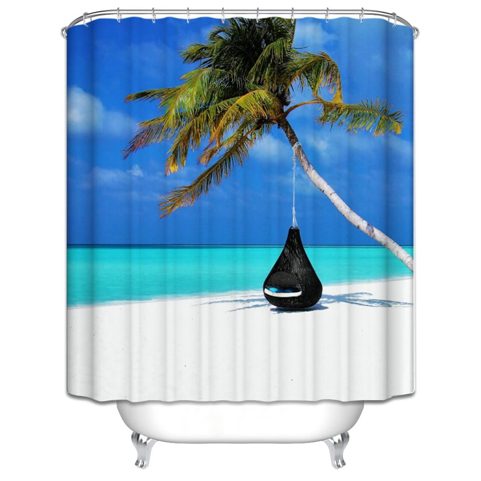 Rideau douche lourd opaque imperméable 220x180cm anti-moisissure