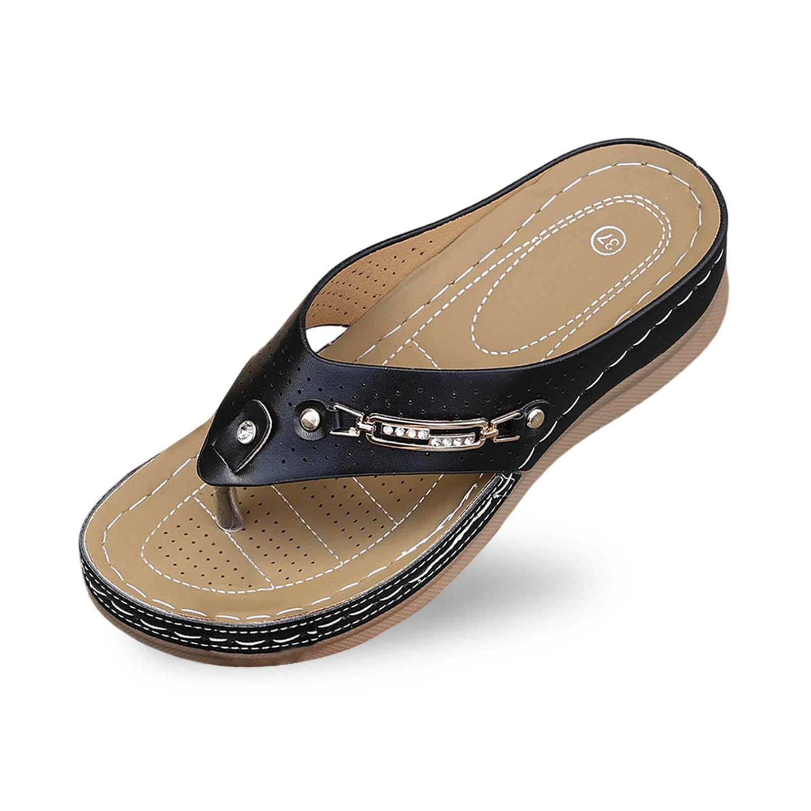 Pantuflas de verano para mujer, cómodas sandalias de playa