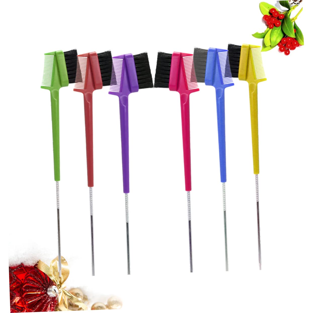 Didiseaon 18 Piezas Cepillo Portátil Pantalla De Papel De Arroz Accesorios Para El Cabello De Cepillar Cepillo Separador De Pestañas Peine Para Cejas Sombra Doble Cara Peine De Cejas