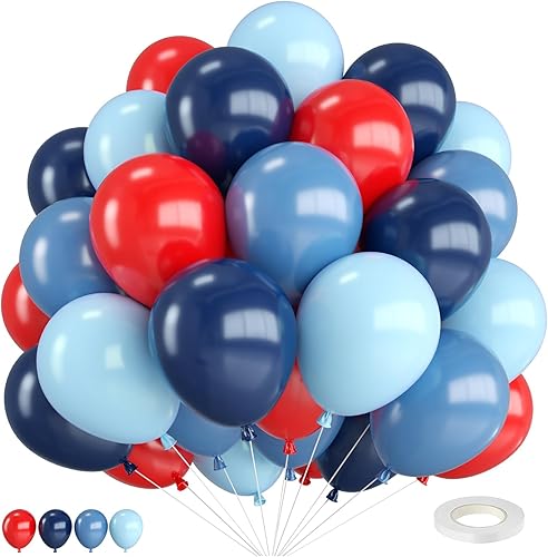 Miniatura 8 de Globos de vaquero del oeste, 12 pulgadas, azul, marrón, marfil y blanco con cinta, cumpleaños de vaquero/vaquera, baby shower, decoraciones de Azul
