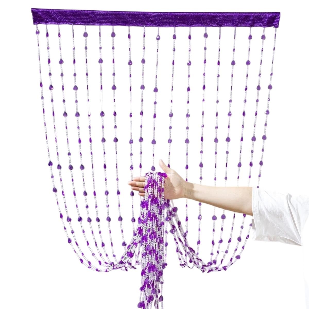 DFGBAPKBL beaded door curtain 1pcs Romantic Heart-shaped Pearl Curtains, Plastic Door, Crystal Partitions, Entrance Hall And Toilet
