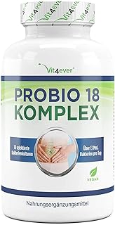 Probio 18 Komplex - Kulturen Komplex mit 18 Bakterienstämmen + FOS - 180 magensaftresistente Kapseln (DRcaps®) - 13 Millia...