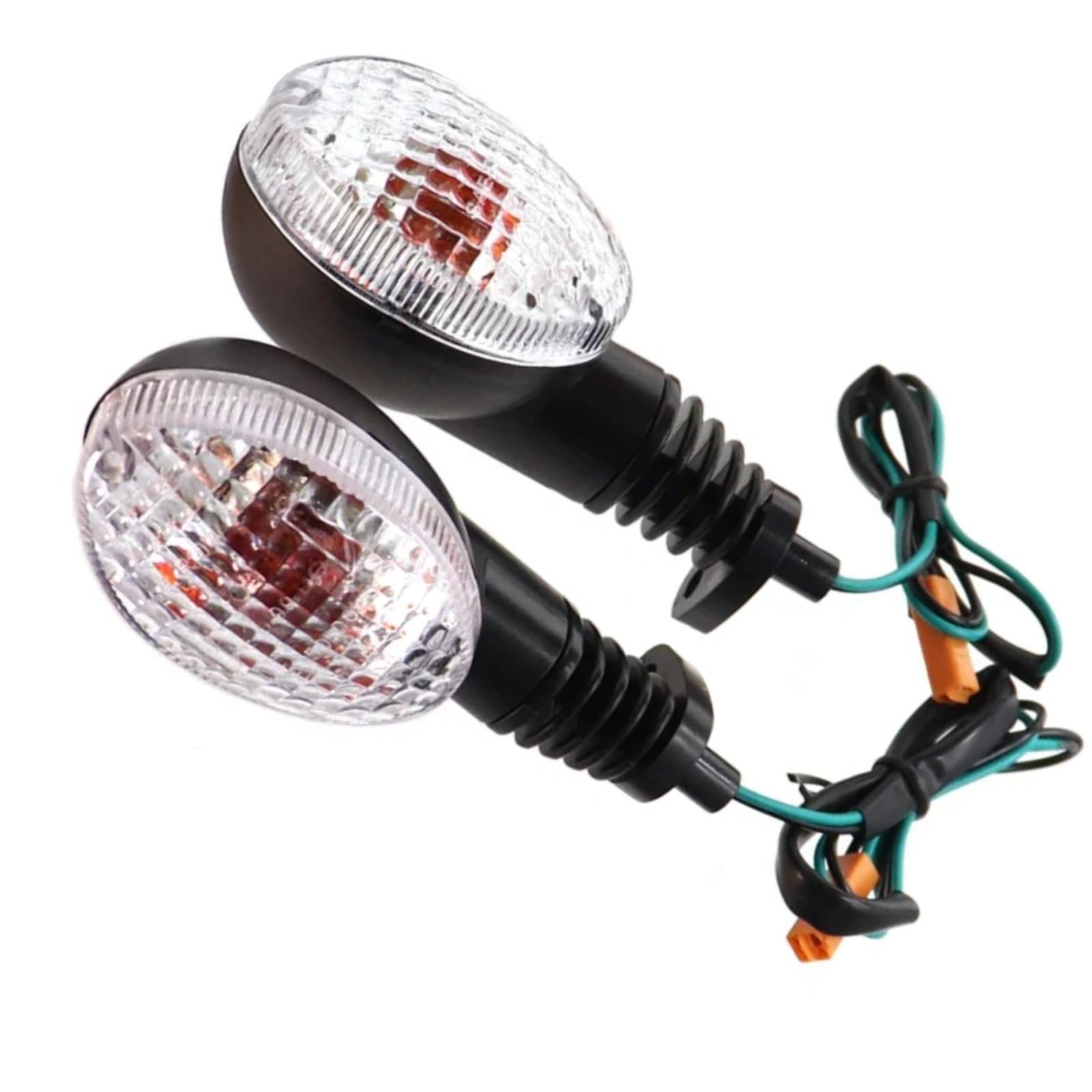 Per KLX230SE 2022 Per KLX250SF 2009-2010 Per Ninja 250R Per EX250 2008 2009 2010 2011 2012 Ambra Indicatore Di Direzione Lampeggiante Con Lampadina 12V(Clear)