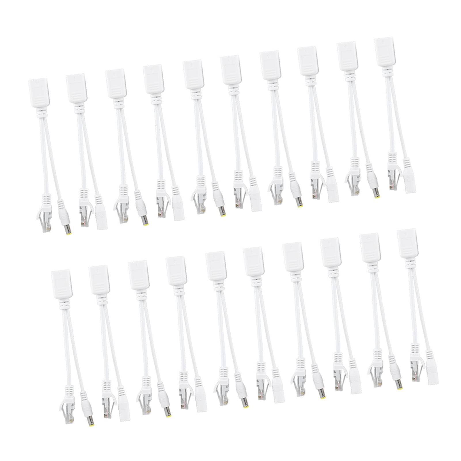 Iniettore Connettore Poe Passivo Bianco 18 × 15 × 5 10 Paia Telecamera IP Cavo Poe Rj45 Adattatore Power Over Ethernet Splitter Iniettore Cc 12 V