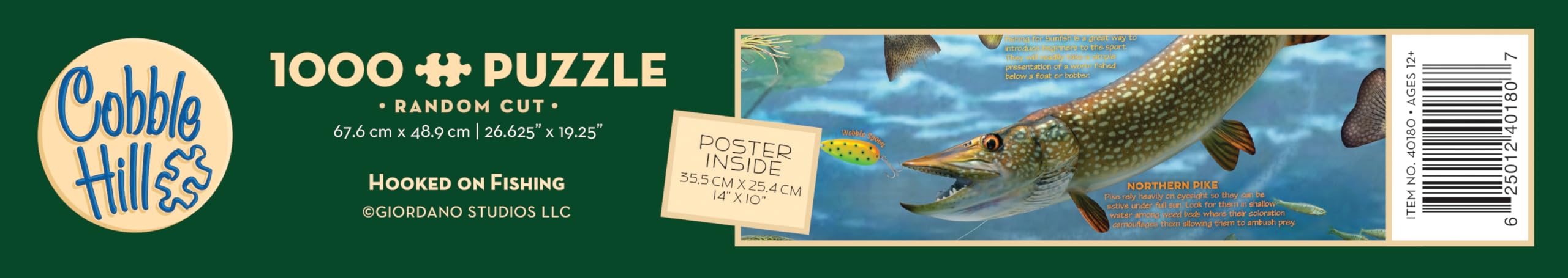 Cobble Hill 1000 Teile Puzzle – Brook Trout, Mit Poster, Umweltfreundlich In USA Hergestellt