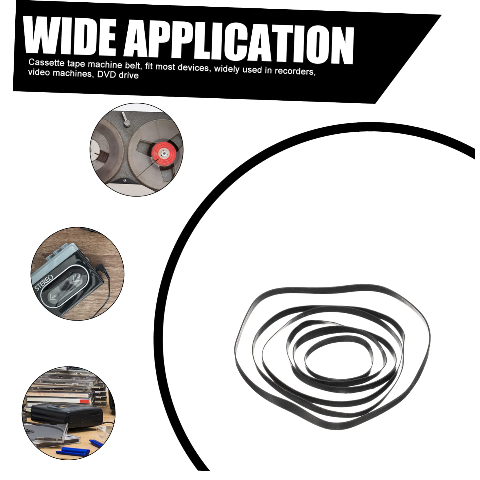 HOMOCONO 4mm Cassette Recorder Belts Square Drive Belts for Cassette Tape Player Repair