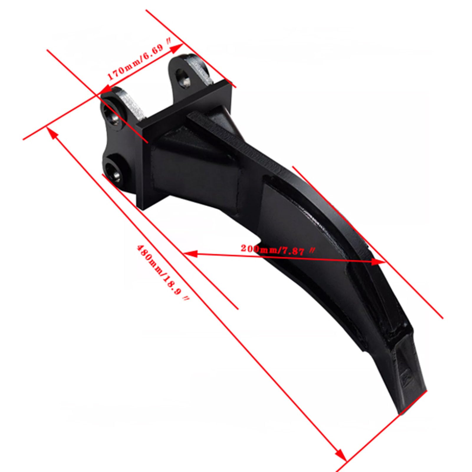 Accessorio per Scarificatore per Mini Escavatore, Strumento di Scavo in Acciaio Legato a Gancio Singolo per Escavatori 0,8-1,5 T, con 2 Perni, Luce di 90 Mm