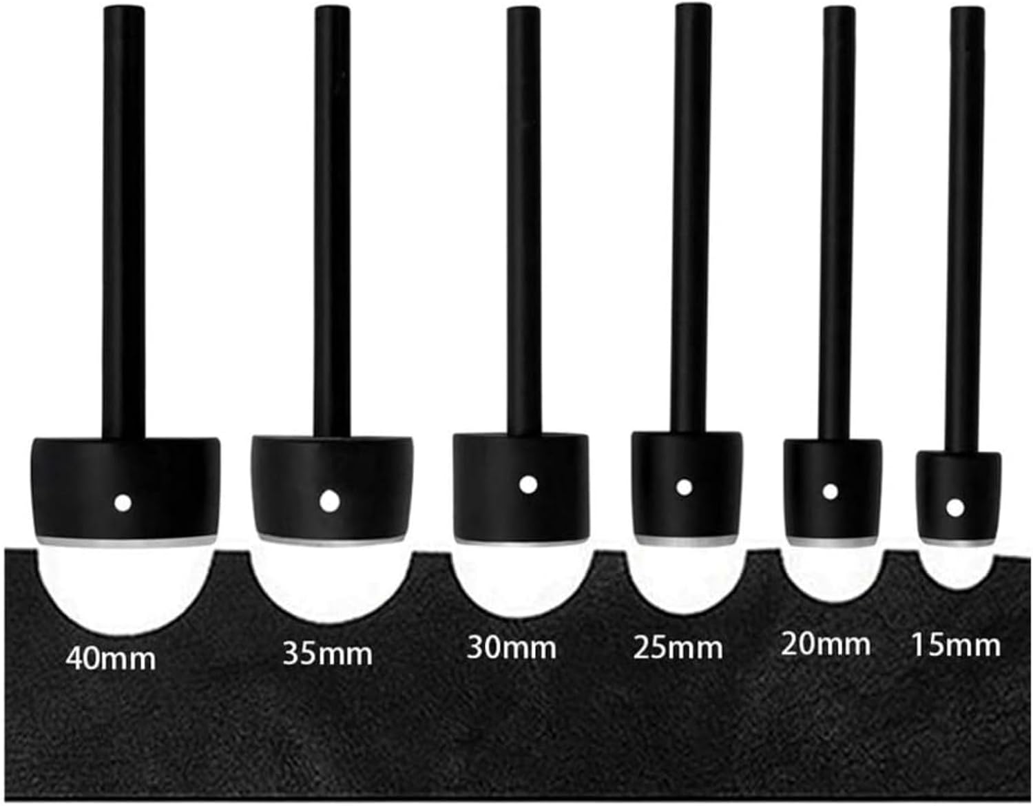 Leather Semicircle Punch,Half Round Leather Punch Cutter 1/2 Arch Semicircle Puncher Belt Puncher Hole Punch Tool for Handmade DIY Leathercraft (15mm)