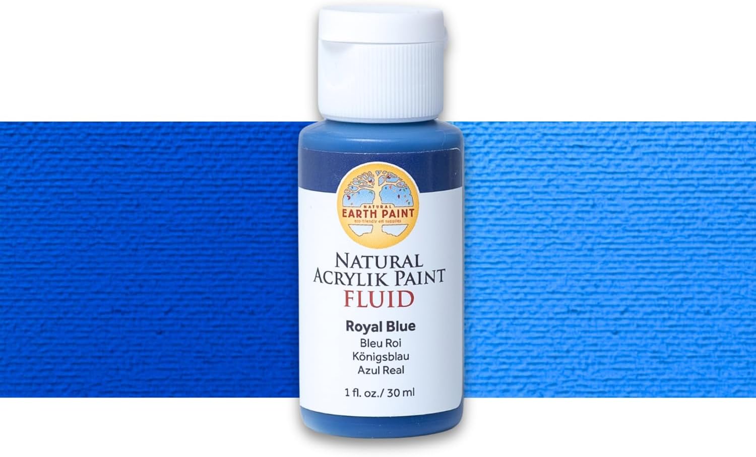 Natural Acrylik Paint Fluid | Royal Blue | 1 fl oz | 30ml | Non Toxic |