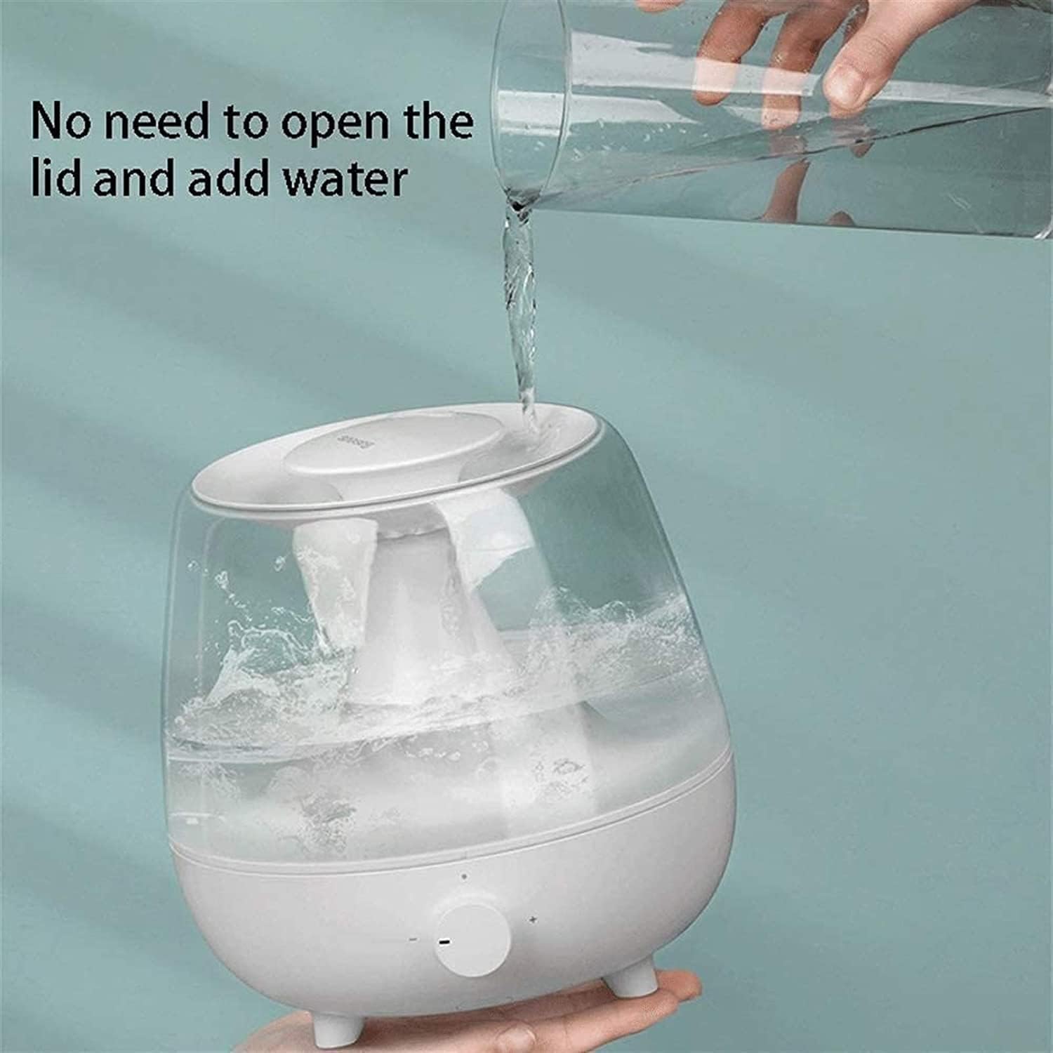 Cool Mist Quiet Desk Humidifier with Automatic Shut-Off 2.4L Large Capacity (Color : White) (Black)