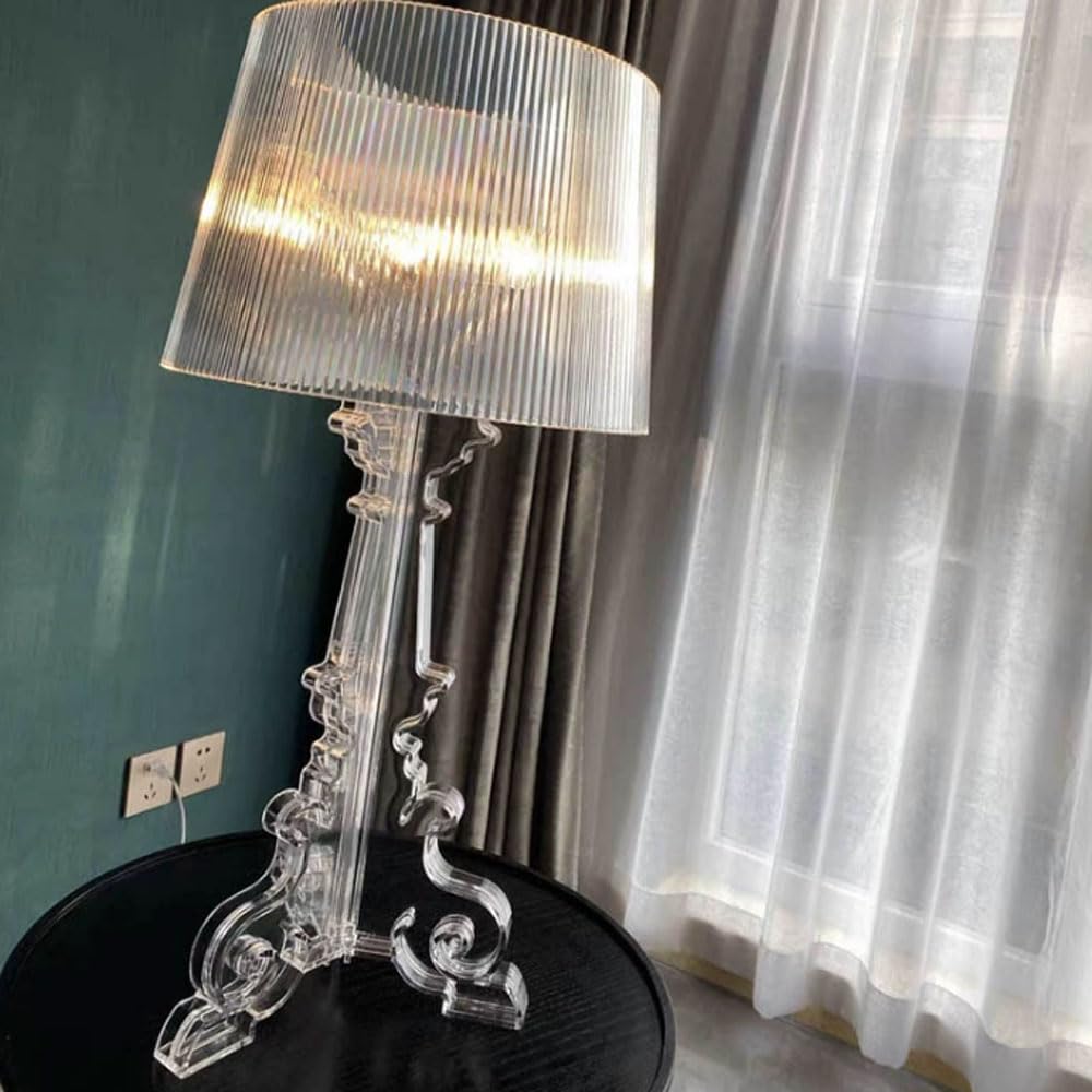 Lampada da Tavolo Moderna Lampada da Tavolo Decorativa in Acrilico Trasparente Lampada da Comodino per Camera da Letto Lampada d'accento per Soggiorno