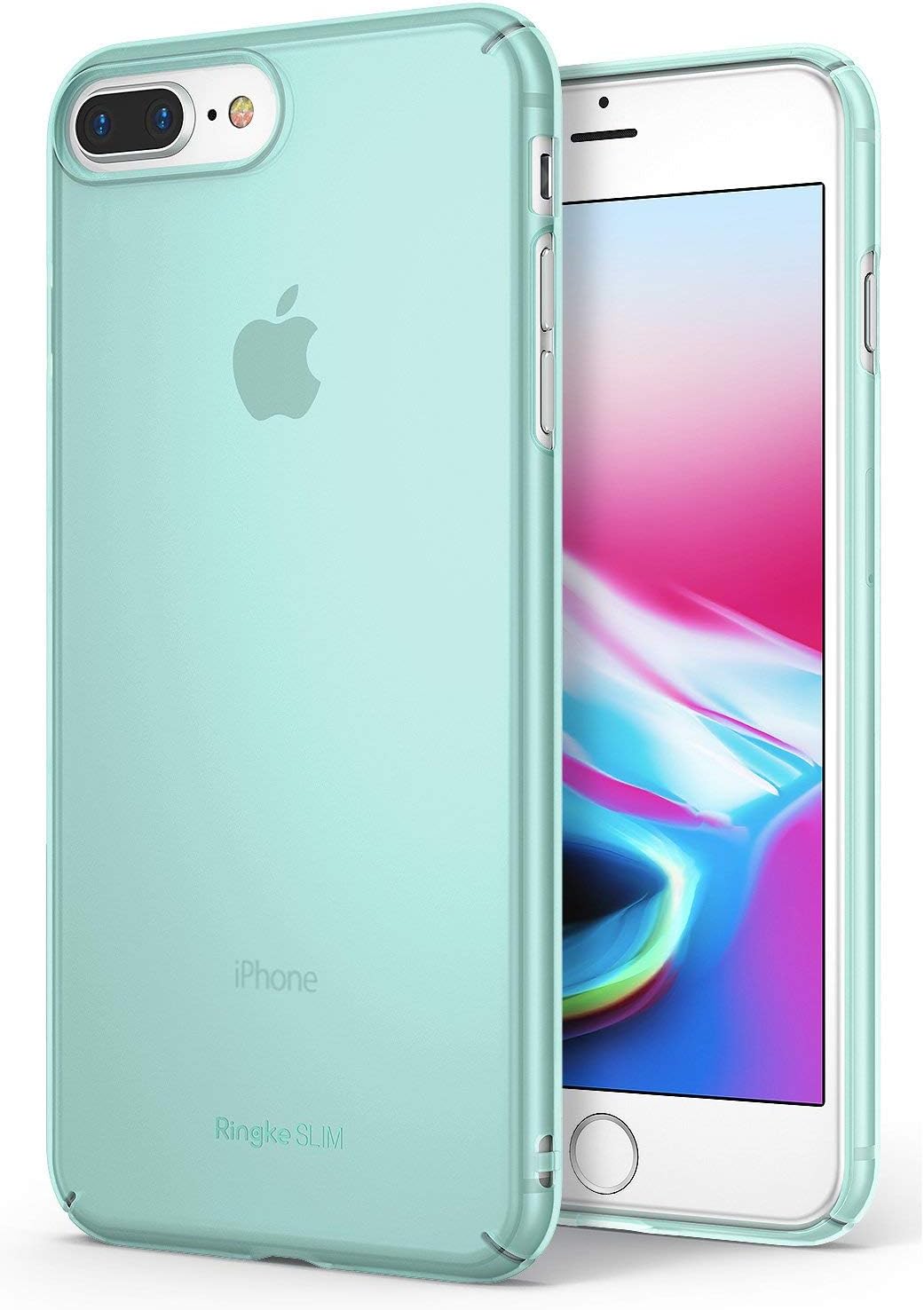 Ringke Slim Compatible with iPhone 7 Plus Case, iPhone 8 Plus Case Snug Fit Slender Thin Scratch Resistant Phone Cover - Frost Mint