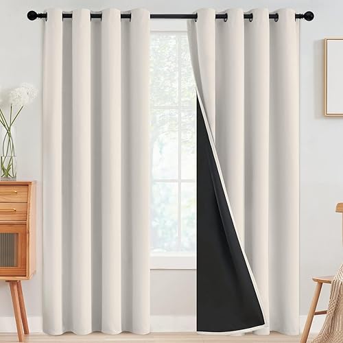 SimpleHome 100% Blackout Curtains for Bedroom,Thermal Insulated Grommet Window Drapes