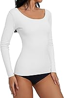 Vista 7 de YYA Camisas básicas de manga larga de 3 piezas para mujer, térmicas, cálidas, cuello redondo, elásticas, ajustadas, camiseta de capa S-XL