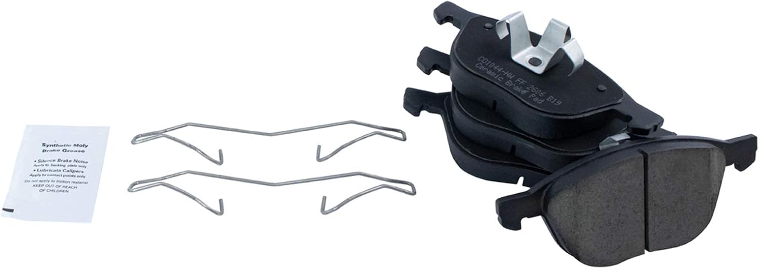 TRQ Front and Rear Performance Brake Pad & Rotor Kit, with Chemical Kit Ceramic Premium G-Coated Compatible with 2006-2013 Mazda 3