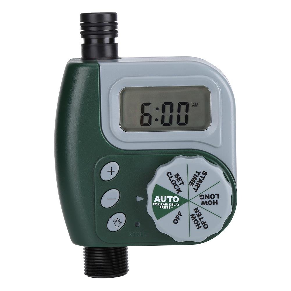 Programmable Water Timer with Rain Delay Digital Hose Faucet Controller 72H Rain Delay Function for Automatic Sprinkler System, Lawn Irrigation, Greenhouse Watering, Plant Care