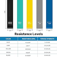 Vista 2 de Resistance Loop Exercise Bands for Working Out, Fitness Elastic Bands, Workout Bands for Home Gym, Stretching, Yoga, Pilates, Physical Therapy