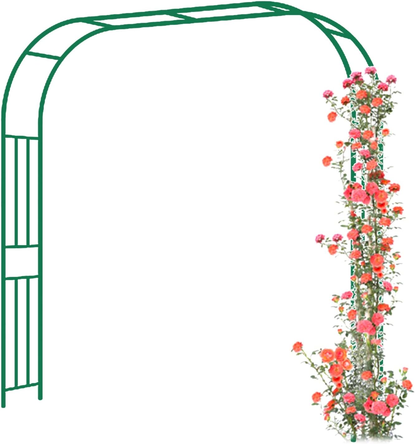 Garden Arch Trellis, Metal Pergola Arbor, Powder-Coated Metal Arch, Strong and Durable, Indoor/Outdoor Plant Support, Climbing Garden Stand (Color : Black, Size : 120x240x40cm)