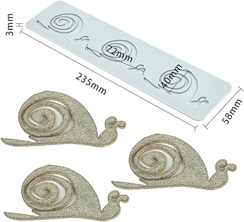 Miniatura 4 de Molde de silicona de hojas huecas de animales, caramelo de chocolate 3D hueco de abejapájarocaracolvaca, decoración de pastel de azúcar, parte