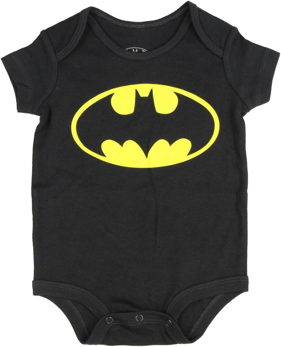 Batman DC Comics Logo Onesie Romper (6 Months, Black)