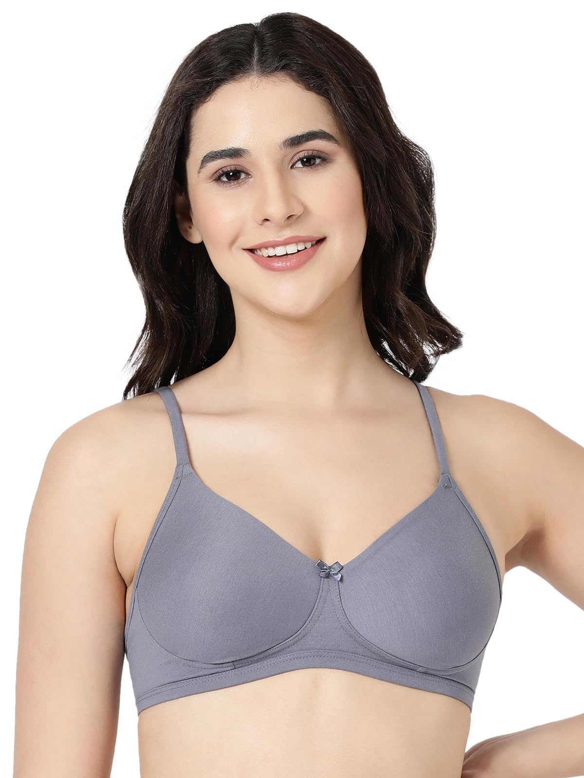 blossom Women's Essential Bra Double Layered Seamless Square Neck Non Padded Non Wired Everyday T-Shirt Bra-picture-26