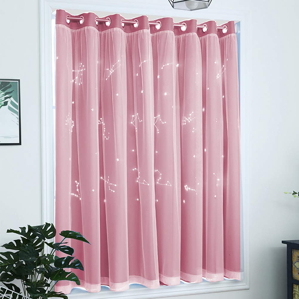 Cortinas para el hogar en capas OKUOKA: calidez y diseño de estrellas para un dormitorio infantil