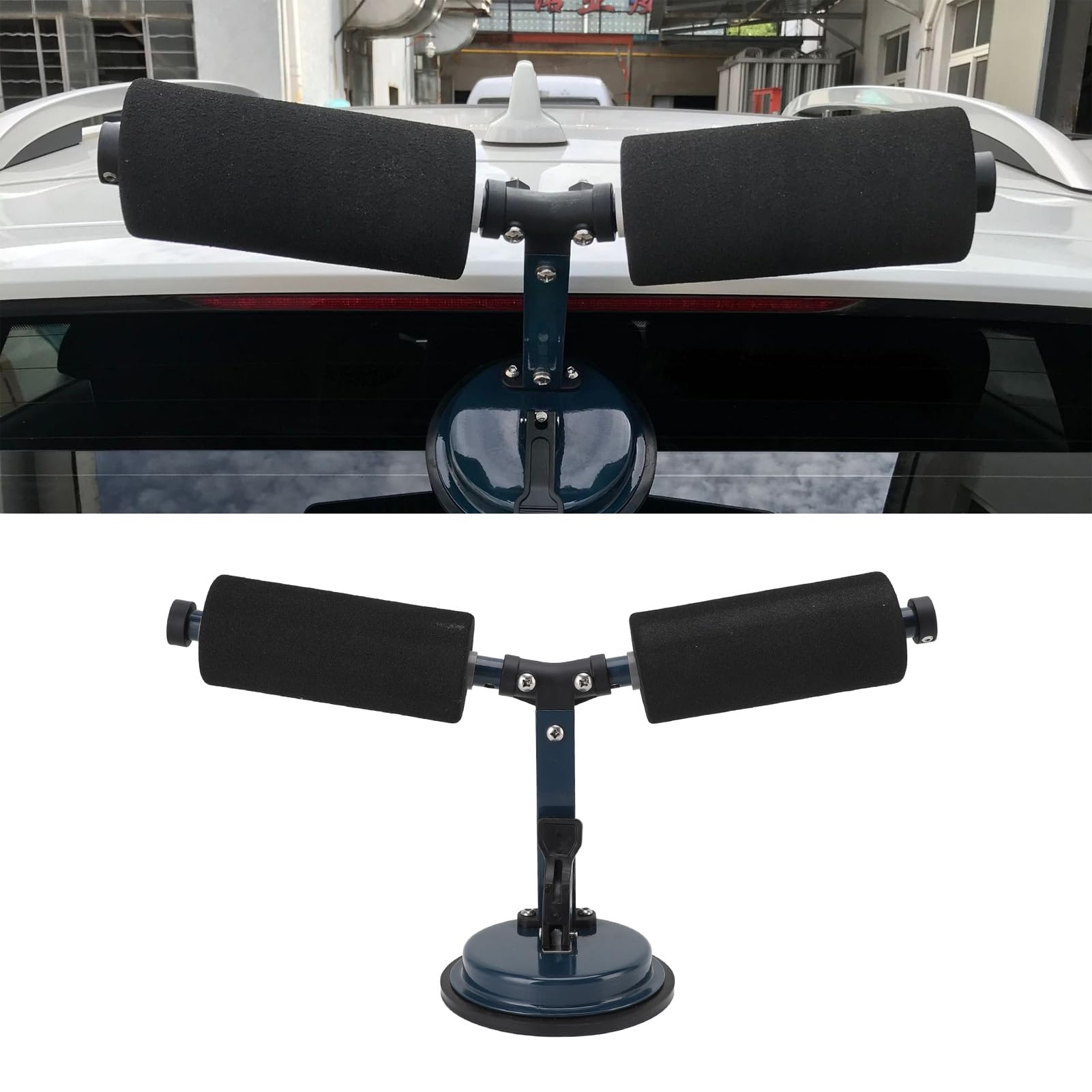 Naroote Rodillo para Kayak, Asistente de Carga para Kayak con Ventosas de Alta Resistencia, Marco de Aluminio de Carga Rápida con Funda de Esponja NBR, Ideal para Techo de Automóvil