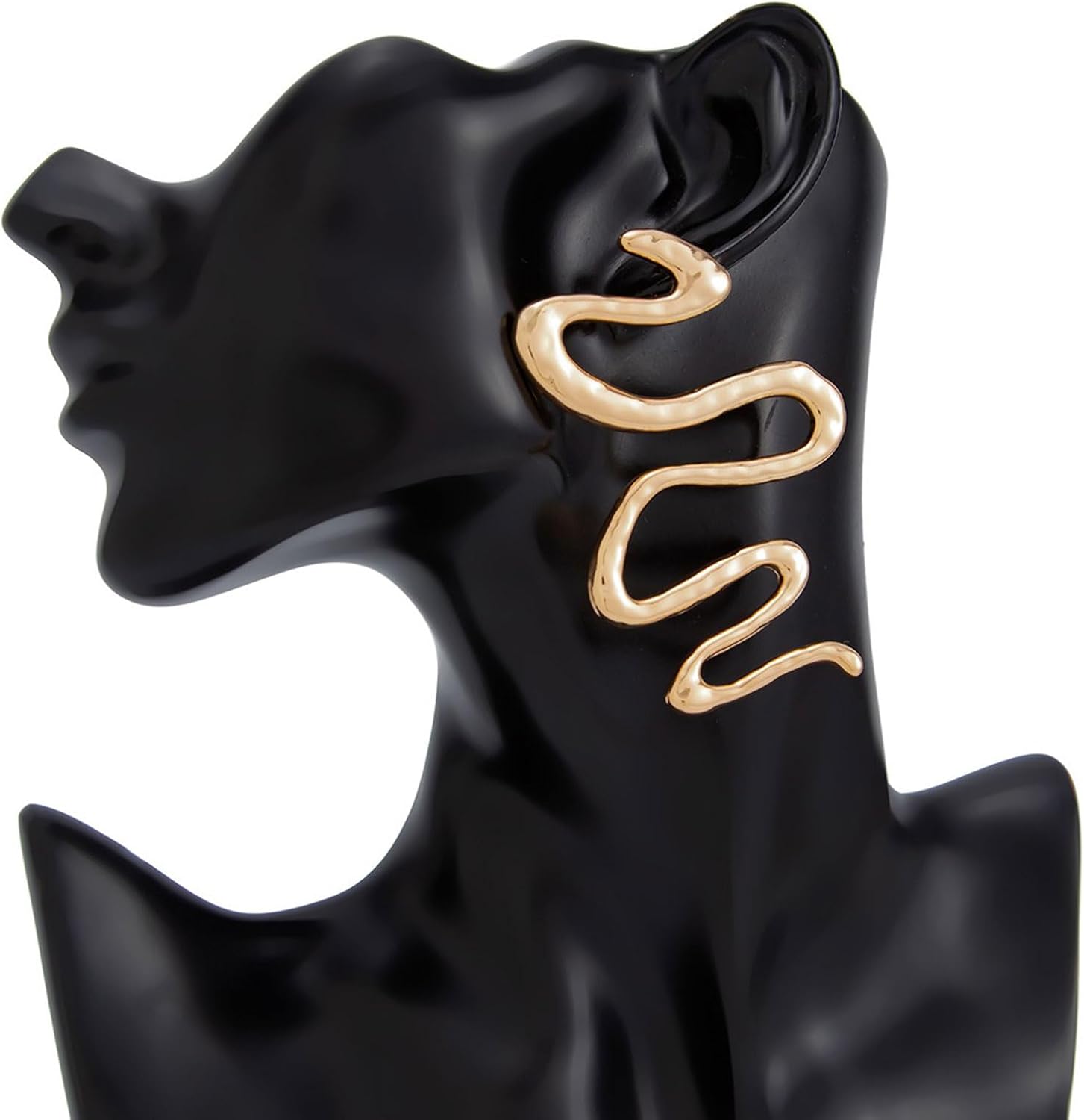 Gothic Snake Earrings for Women Punk Swirl Snake Drop Earrings Gold Serpent Earring Halloween Jewelry Gift for Women Men - Image 7