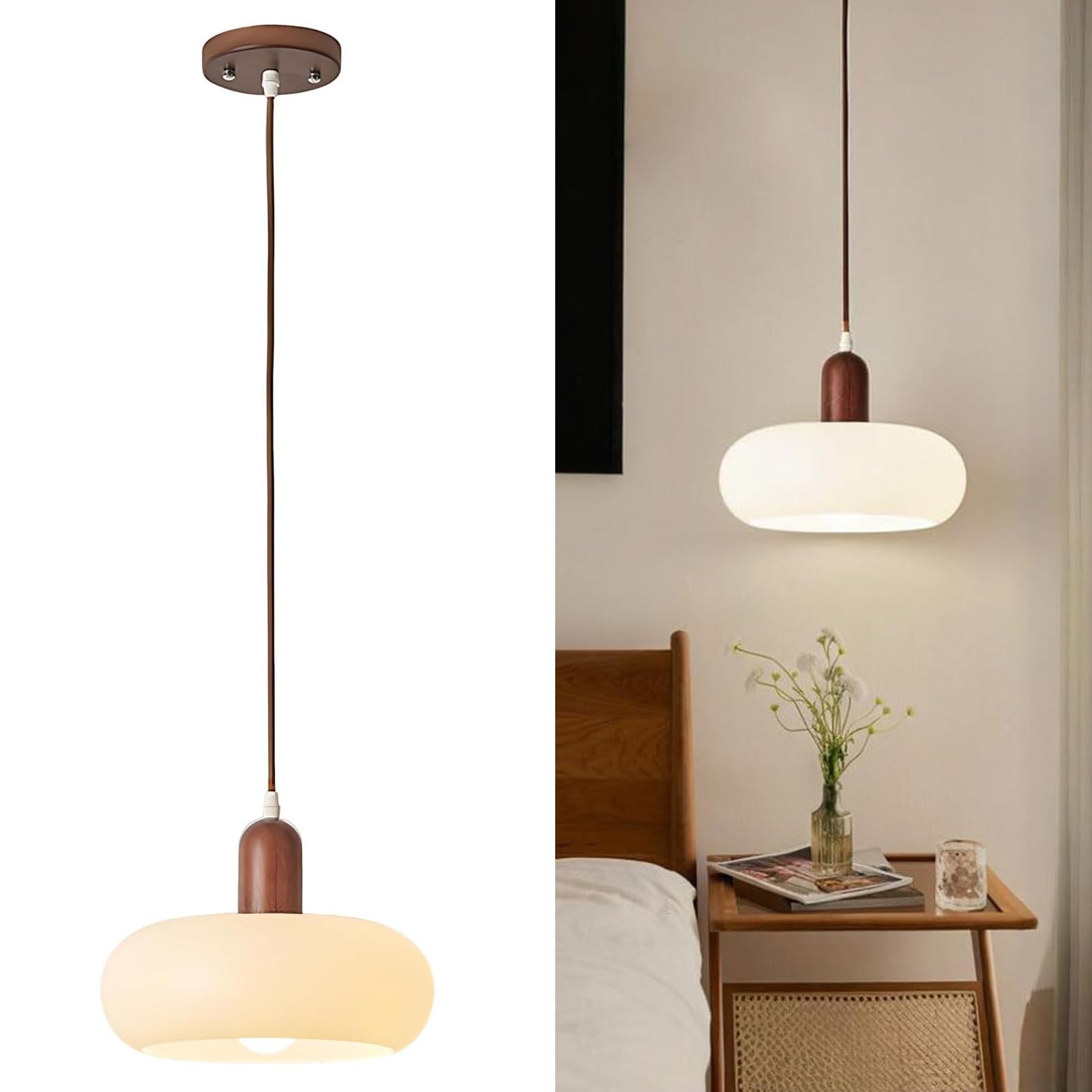 Ceiling Lights Battery Operated Pendant Lights,Gold Battery Hanging lamp with Wireless Remote Dimmable,10 Colors Modes Chandelier with Rechargeable