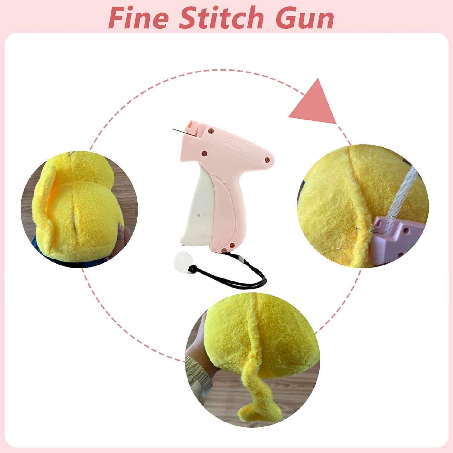 Stitch Gun for Clothes,Mini Quick Stitch Sewing Gun -Clothing Tag Gun 6 Needles,500 Black & 500 White Fasteners(Purple) - Image 6