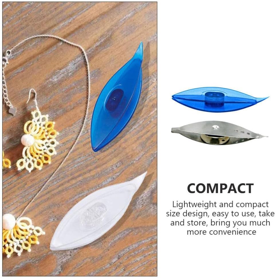 EXCEART 2pcs Tatting Shuttles Plastic Metal Weaving Accessories for Knitting Crafting and Making for Beginners and Craft Enthusiasts