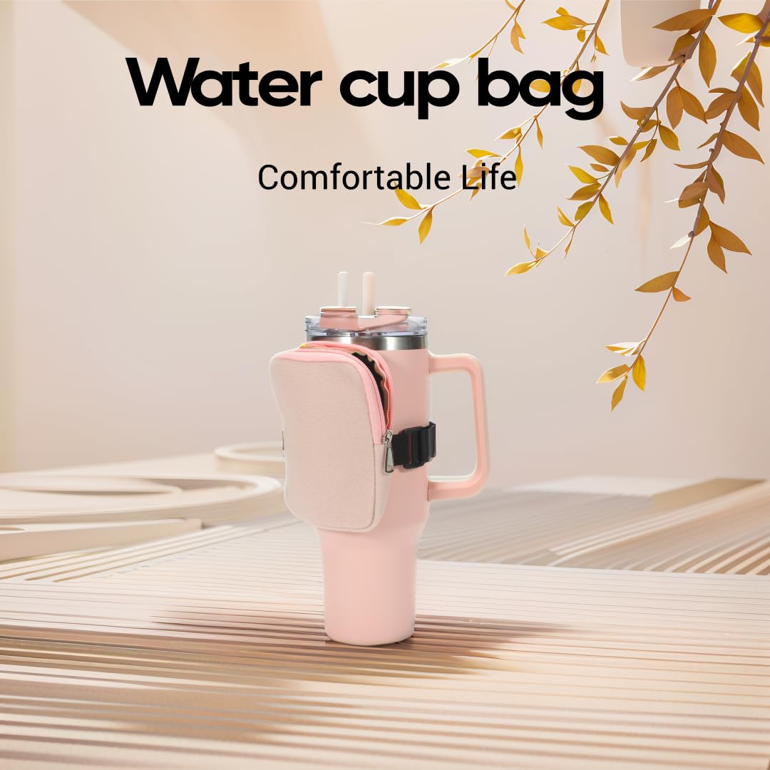 2x Upgrade Wasserflaschenbeutel Für Stanley & Andere Trinkflaschen – Neopren, Mit Klett & Aufklebertasche