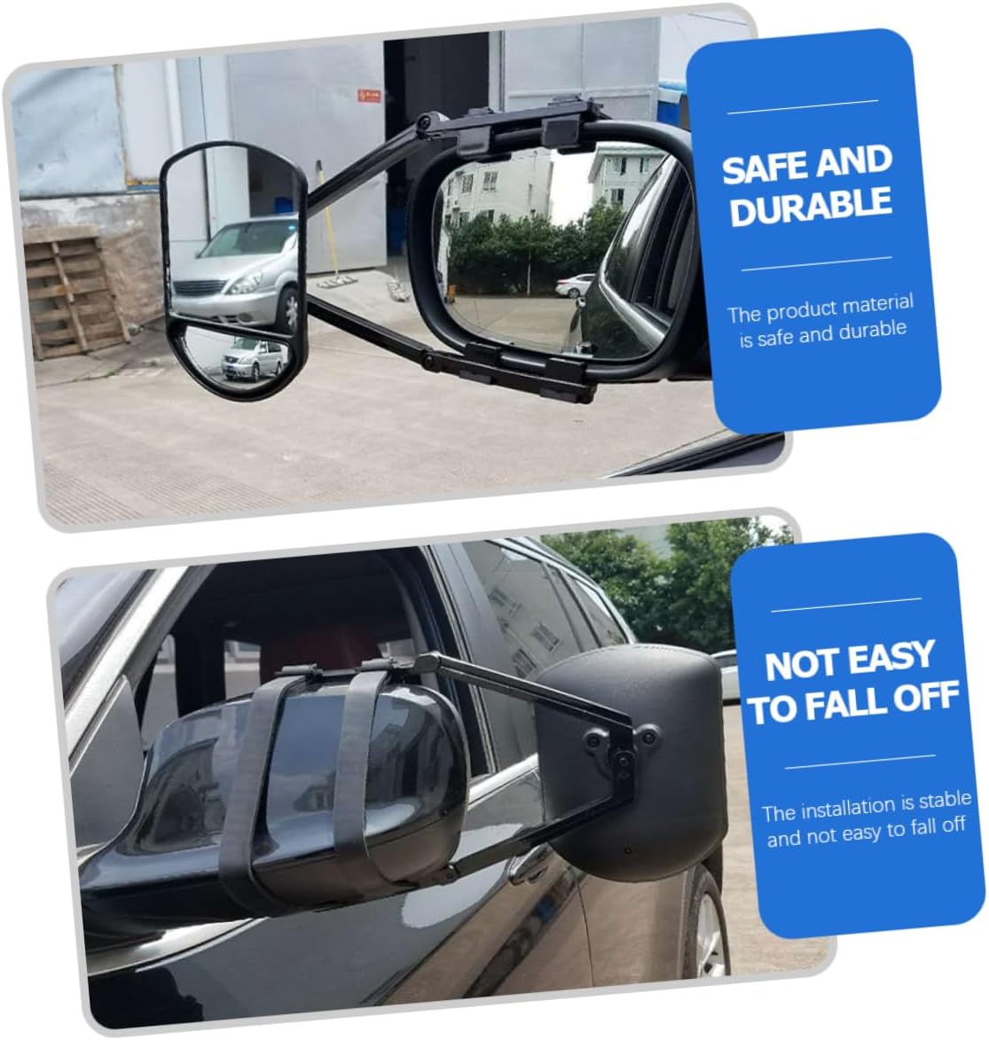 SOLUSTRE Mirror Extension for Towing Side Mirror for Trucks and Trailers Compatible Vehicles Easy Installation Enhanced Stability and Reduced