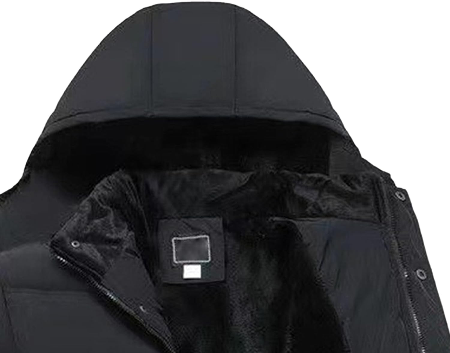 DGHM-JLMY Men's Winter Jacket with Hood Fleece Lined Thicken Parka Winter Coats Slim Fit Hooded Quilted Jacket Outwear